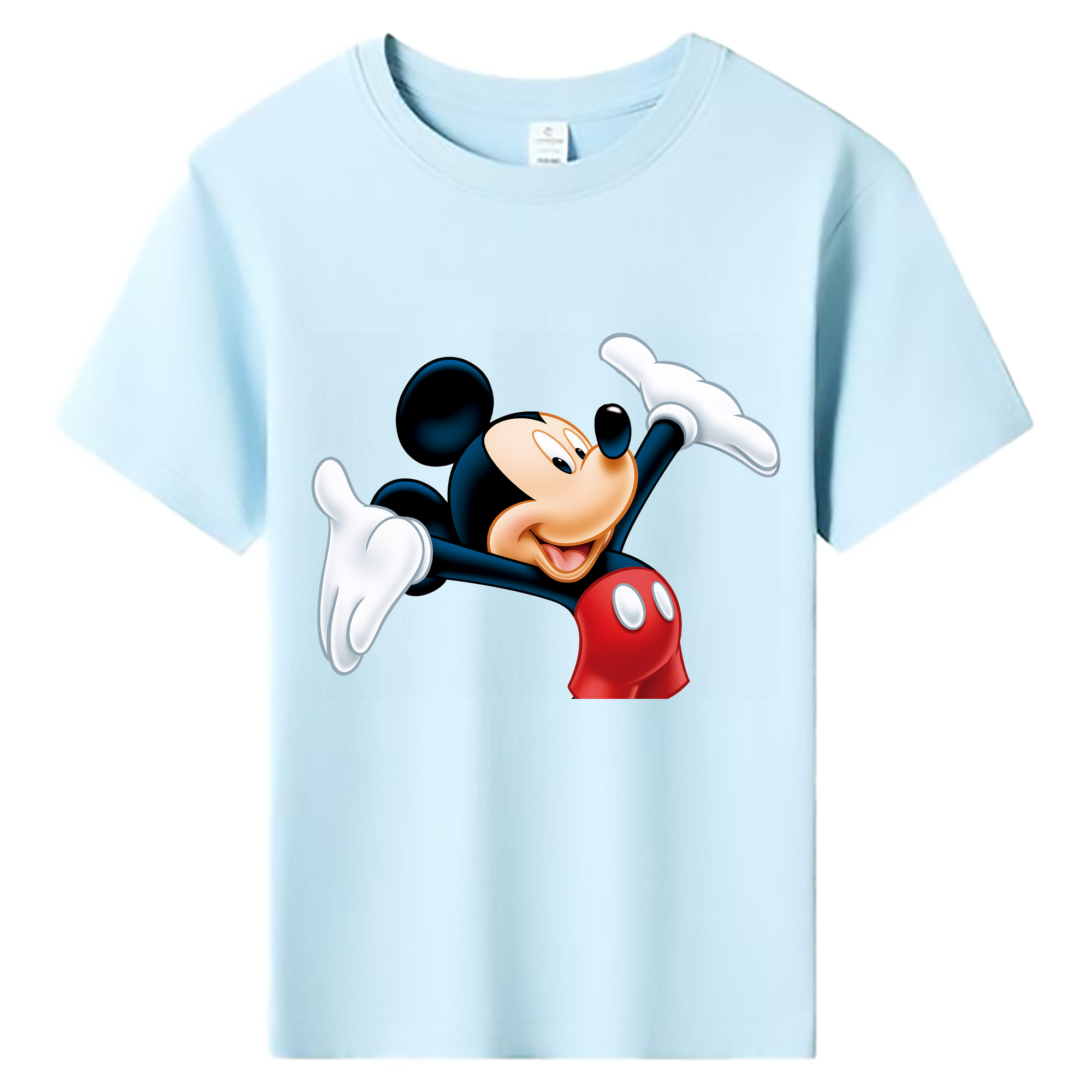 （画像用） ミッキーマウス Mickey Mouse 綿100％キッズTシャツ（フロントプリント）